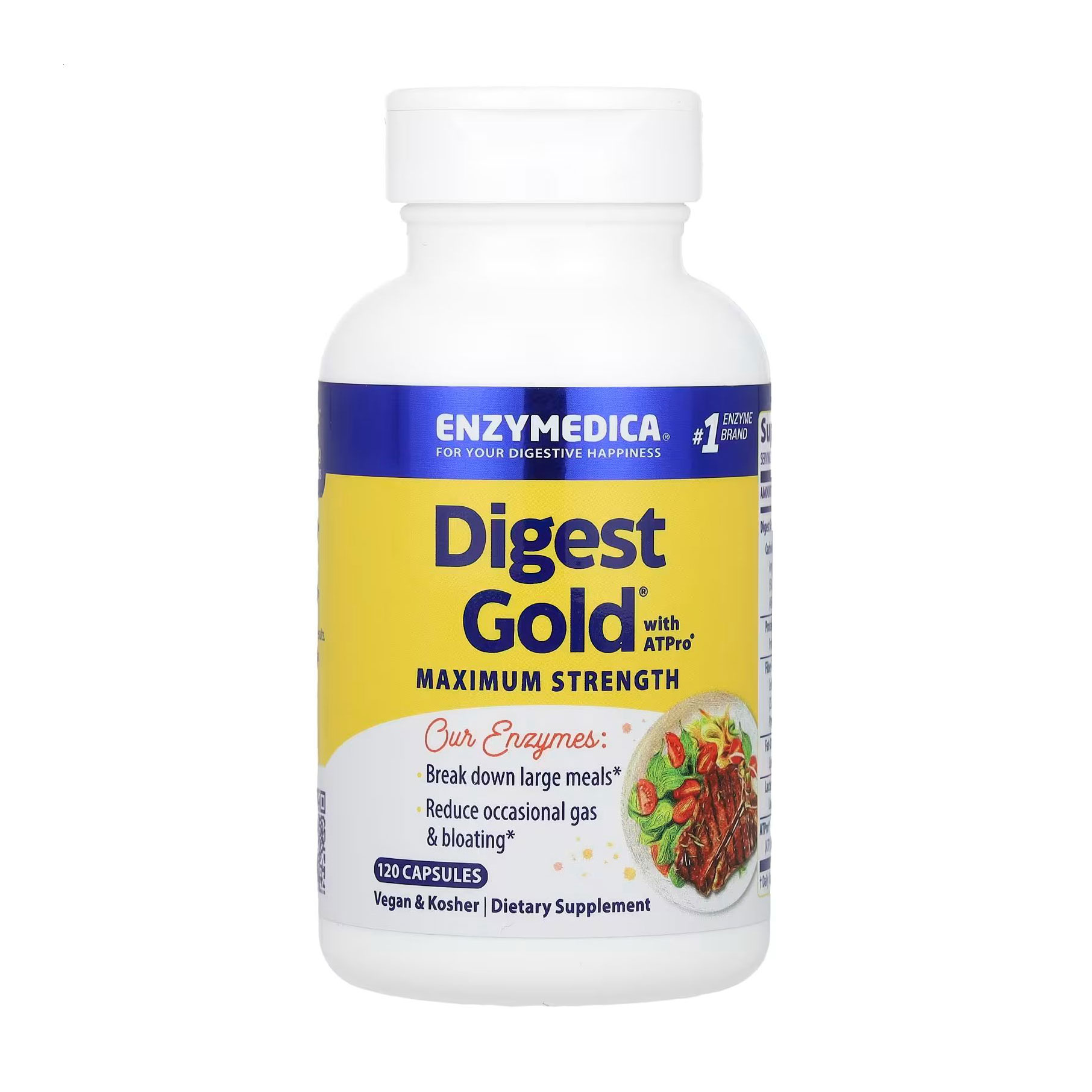 Травні ферменти Enzymedica Digest Gold with ATPro, 120 капсул