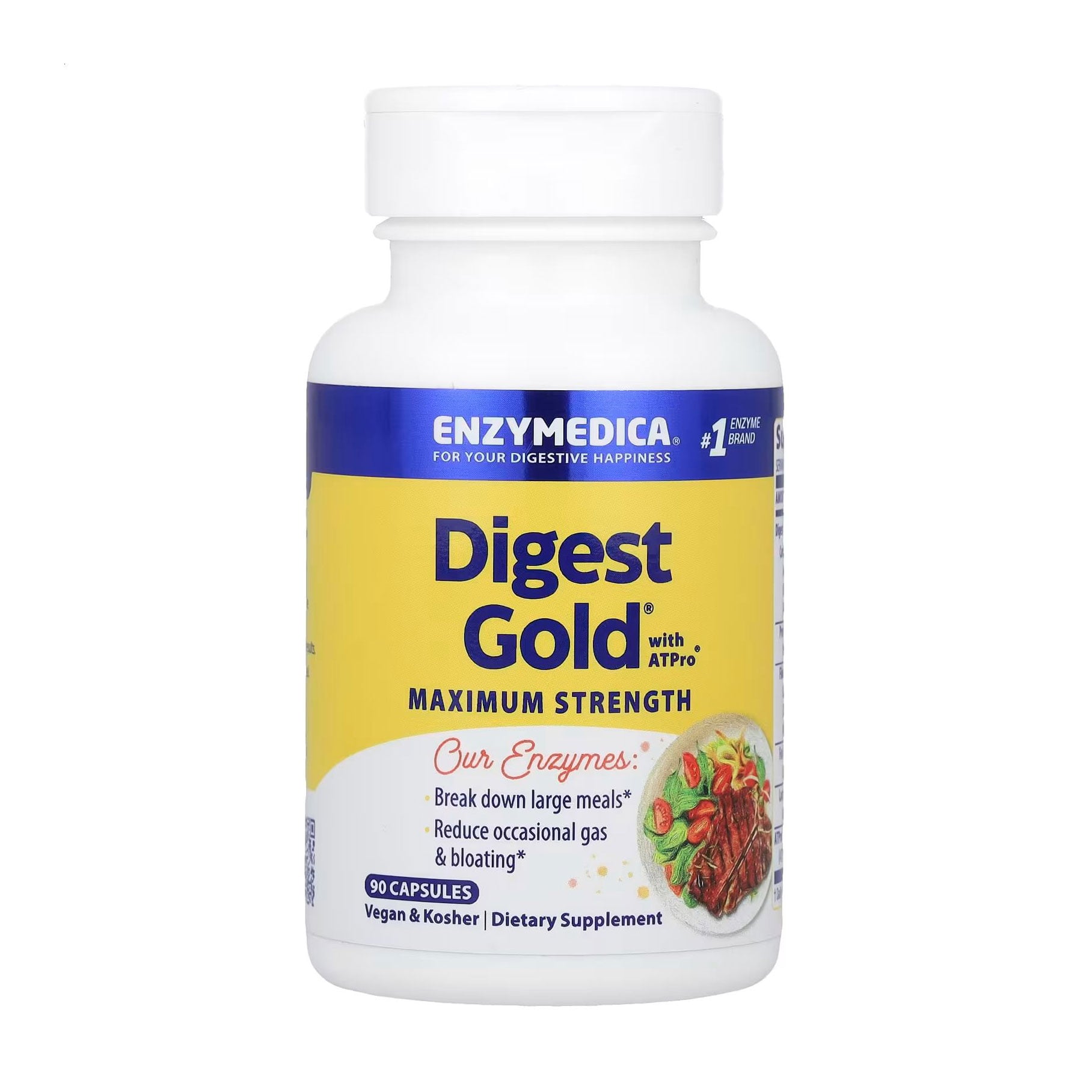 Травні ферменти Enzymedica Digest Gold with ATPro, 90 капсул