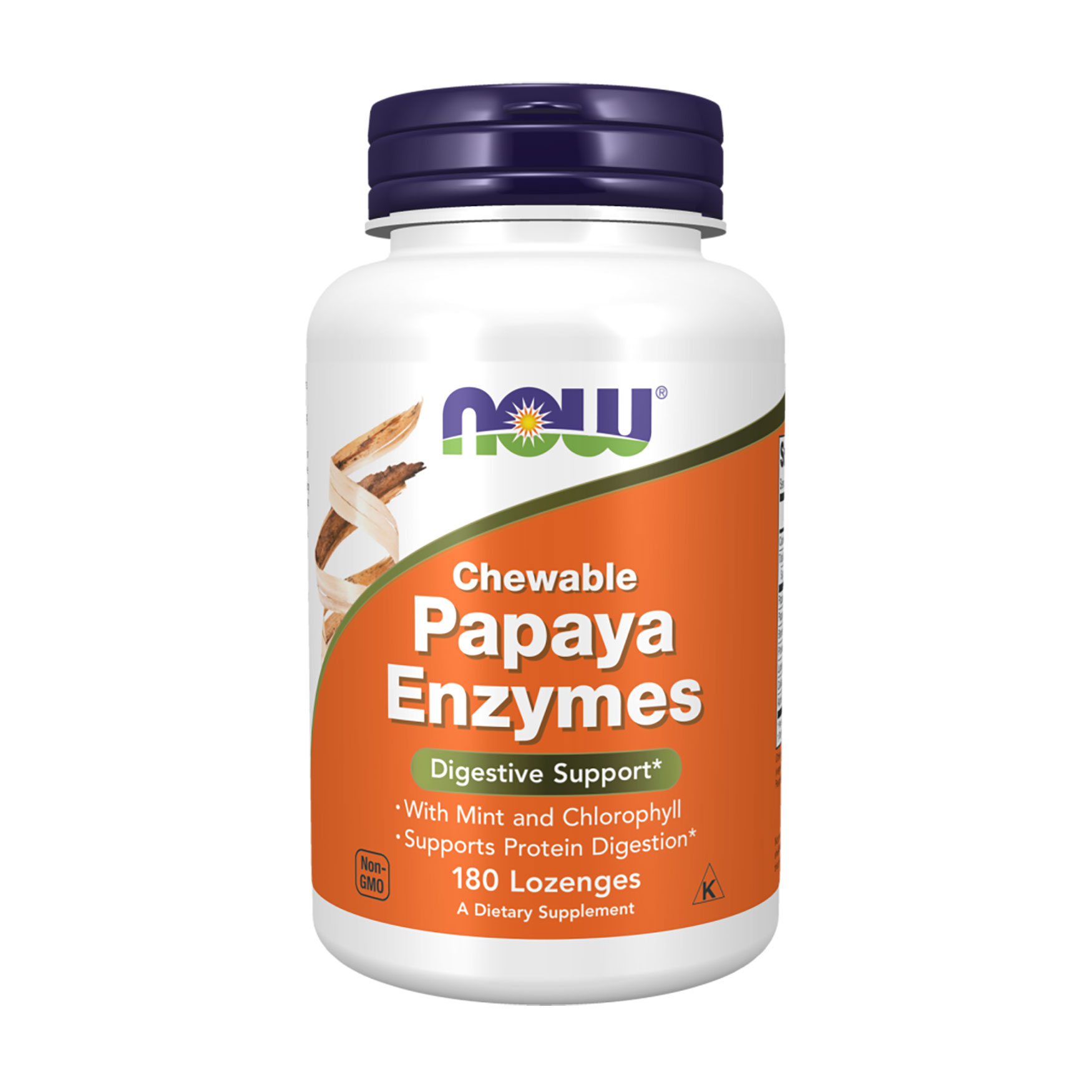 Травні ферменти папаї NOW foods Papaya Enzymes, 180 льодяників