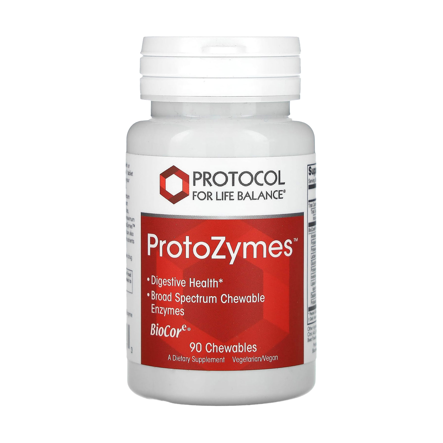 Травні ферменти Protocol For Life Balance ProtoZymes, 90 жувальних таблеток