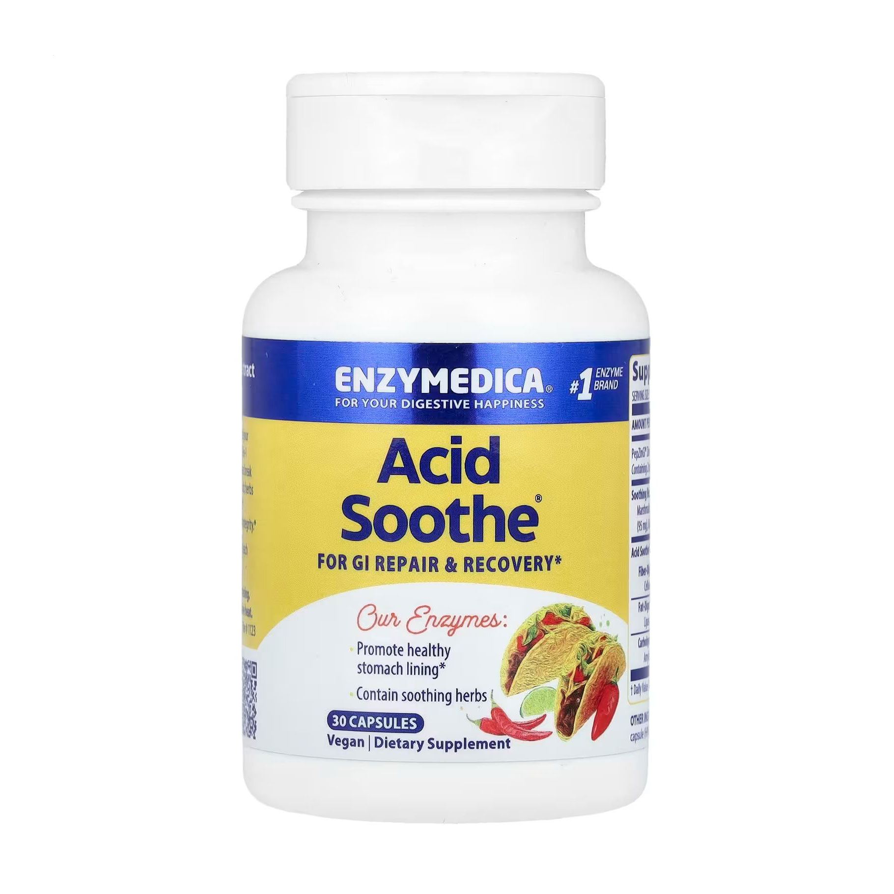 Травні ферменти від печії Enzymedica Acid Soothe, 30 капсул